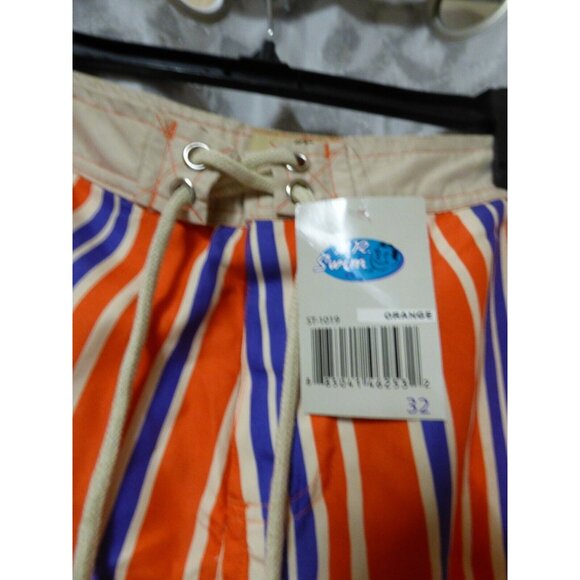 Mr. Swim Men's Swim Trunks with Mesh Lining, Orange, Size 32 - Picture 5 of 7